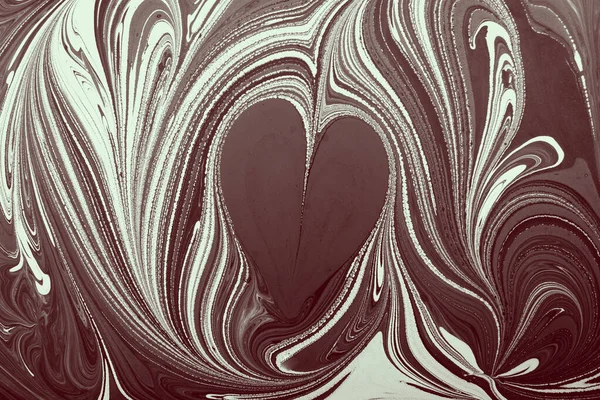 Pintura Óleo Abstrata Forma Coração Perfeito Para Fundo Papel Parede — Fotografia de Stock
