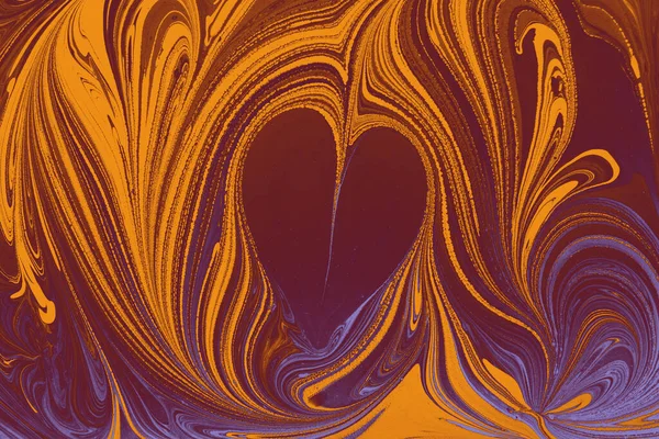 Pintura Óleo Abstrata Forma Coração Perfeito Para Fundo Papel Parede — Fotografia de Stock