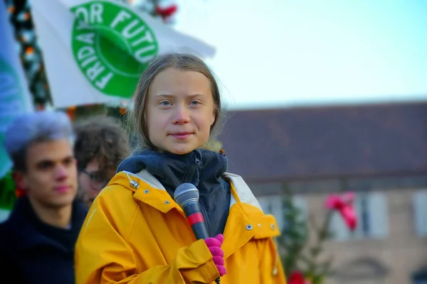 Turin Itália Dezembro 2019 Greta Thunberg Reúne Com Ativistas Contra — Fotografia de Stock