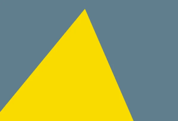 Абстрактна Ілюстрація Жовтим Трикутником Синьому Фоні — стокове фото