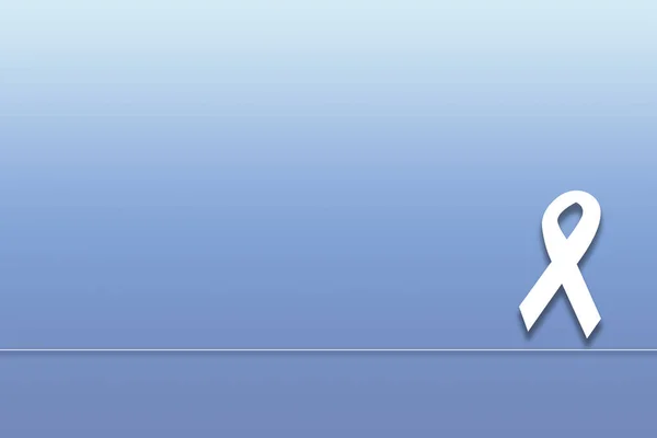 Gradient Modré Pozadí Bílou Ikonou Boje Proti Aids Pravé Straně — Stock fotografie