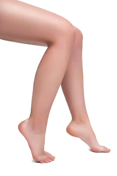 배경에 여자의 부드러운 다리의 — 스톡 사진