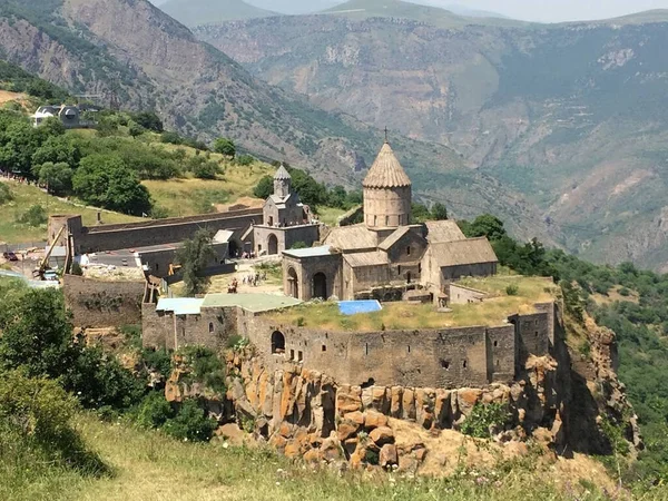 Ermenistan Güzel Doğasına Sahip Tarihi Tatev Manastırı — Stok fotoğraf