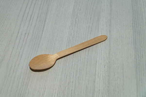 Wooden Spoon Wooden Table — Stock Photo, Image