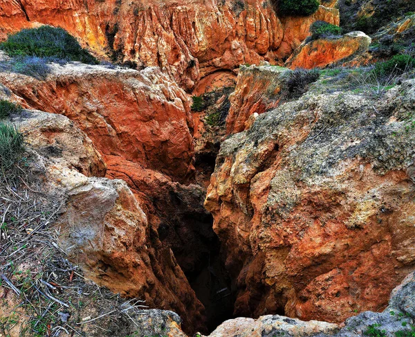 土壌侵食の美しい岩場 — ストック写真
