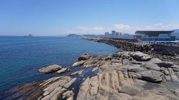 Чудовий Вид Морську Мису Павільйон Янгжун Сокчо Південна Корея — стокове фото