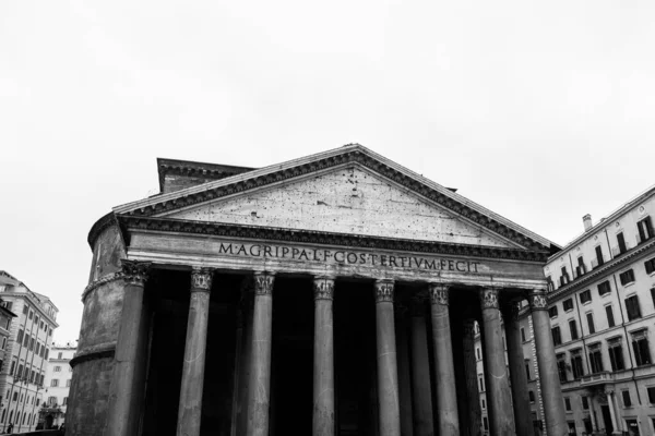 Roma Itália Abr 2021 Uma Foto Dramática Panteão Roma — Fotografia de Stock