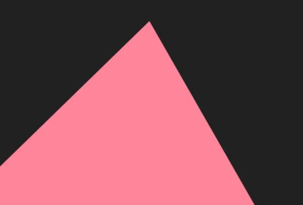 黑色背景上带有粉色三角形的抽象图 — 图库照片