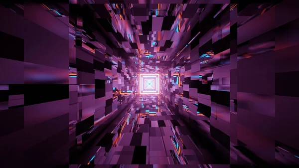 Ein Endloser Kaleidoskopischer Tunnel Mit Verschiedenen Farben Für Tapeten Und — Stockfoto