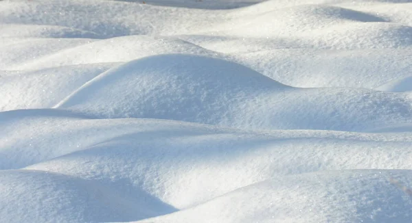 Smooth Snowy Surface Snowdrifts Texture Sun — Stock Photo, Image