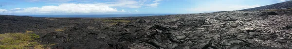 Panoramic Shot Landscape Cold Lava Flow Formations — Stock Photo, Image