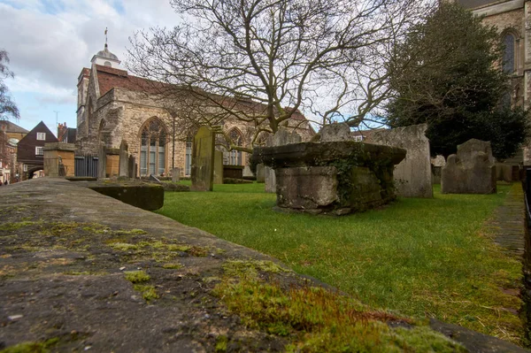 Edifício Yorkshire Reino Unido Sob Céu Nublado — Fotografia de Stock