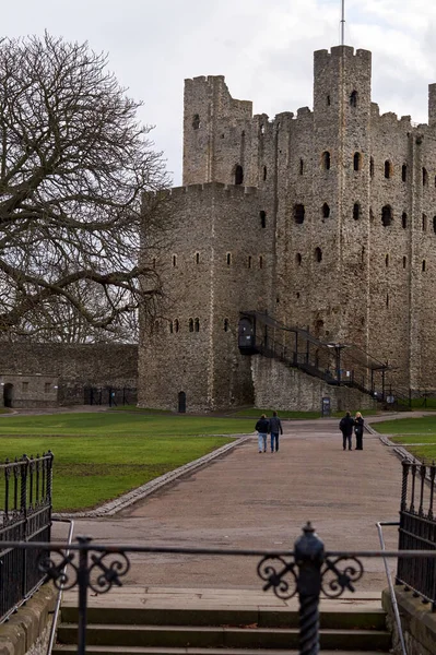 Een Verticaal Shot Van Rochester Castle Kent — Stockfoto