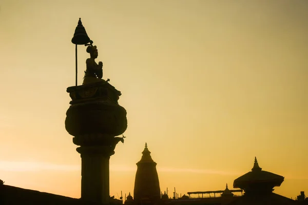 Piękne Ujęcie Bhaktapur Durbar Square Nepal Podczas Zachodu Słońca — Zdjęcie stockowe