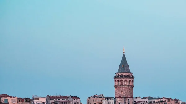 Όμορφη Λήψη Του Πύργου Γκαλάτα Στην Ιστανμπούλ Της Τουρκίας — Φωτογραφία Αρχείου