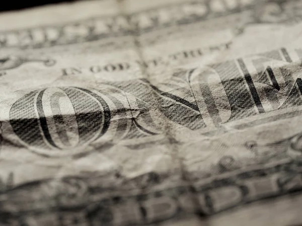 Grayscale Shot One Dollar Bill — Stock Photo, Image