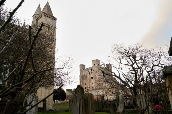Castelo Rochester Kent Reino Unido — Fotografia de Stock