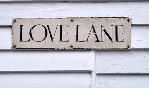 Drewniana Tabliczka Napisem Love Lane — Zdjęcie stockowe