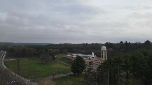 Utsikt Över Staden Parken Morgonen — Stockvideo