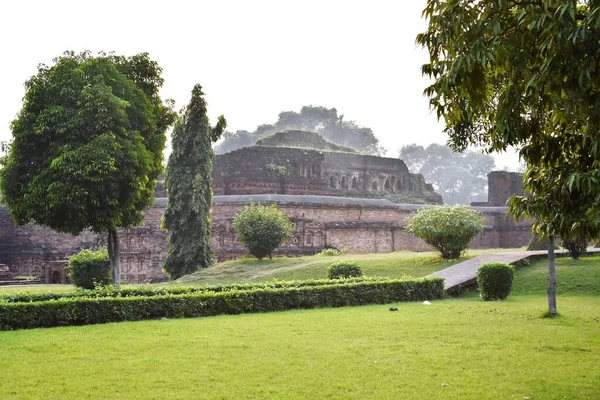 Αρχαιολογικός Χώρος Ερείπια Της Nalanda Στην Ινδία — Φωτογραφία Αρχείου