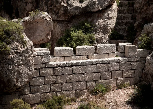 Birzebbuga Malta Julho 2015 Muro Defensivo Construído Pelos Militares Britânicos — Fotografia de Stock
