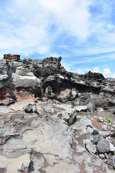 Det Naturliga Vulkaniska Bergslandskapet Med Blå Himmel Bakgrund Maui Hawaii — Stockfoto