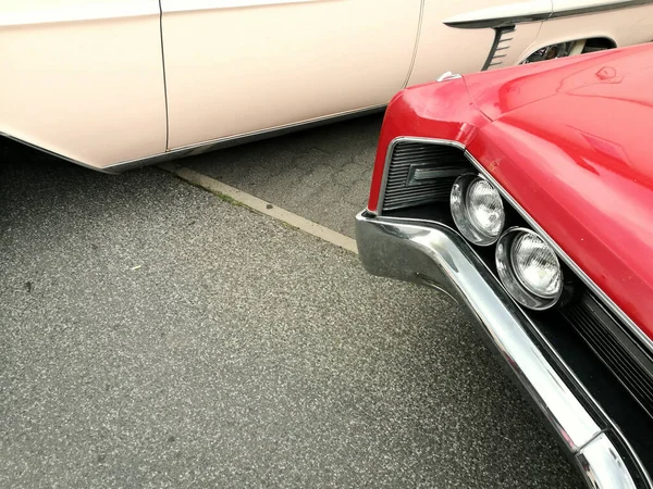 Faro Coche Rojo Antiguo — Foto de Stock