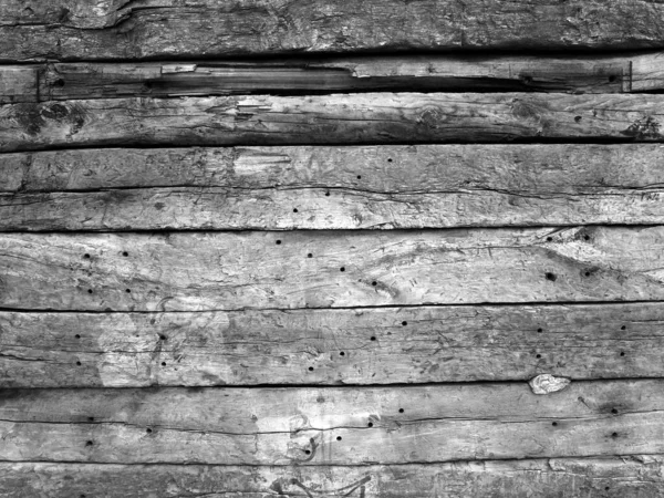 Grayscale Shot Old Wooden Wall — Stock Photo, Image