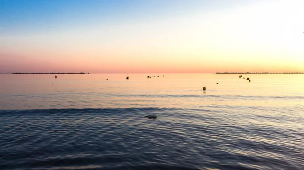 Beautiful Shot Peaceful Seawater Sunset — Stock Photo, Image