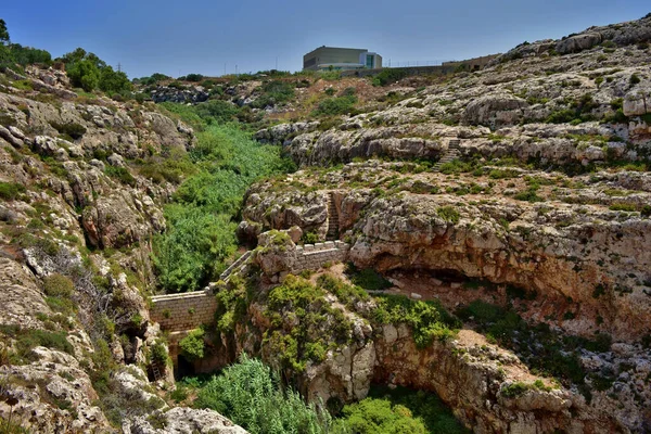 Birzebbuga Malta Jul 2015 Ένα Αμυντικό Τείχος Που Χτίστηκε Από — Φωτογραφία Αρχείου