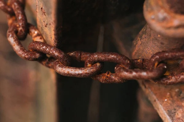 Nahaufnahme Einer Rostigen Kette — Stockfoto