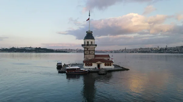 Uma Bela Vista Torre Donzela Istambul Turquia — Fotografia de Stock