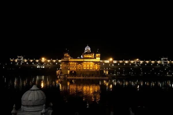 Veduta Notturna Del Tempio Oro Amritsar Amritsar India — Foto Stock