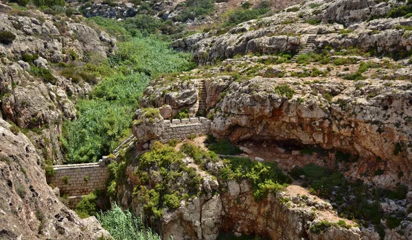 Birzebbuga Malta Jul 2015 Ένα Αμυντικό Τείχος Που Χτίστηκε Από — Φωτογραφία Αρχείου