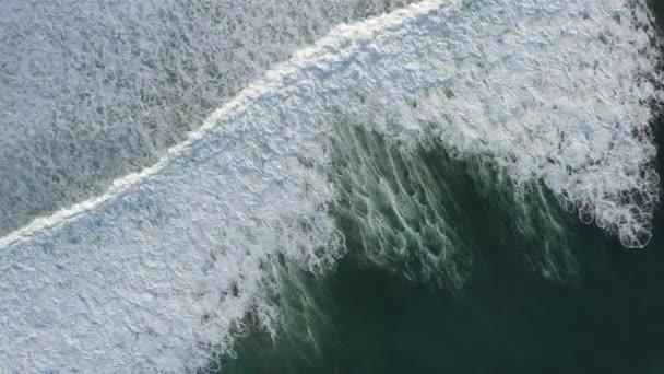 Vista Aérea Del Mar Con Olas Agua — Vídeos de Stock