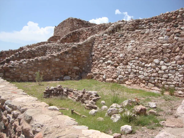 Vista Las Antiguas Ruinas Sinagua Monumento Nacional Tuzigoot Cerca Clarkdale — Foto de Stock