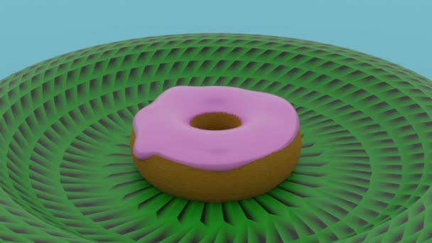 Rosquilla Colores Plato — Vídeo de stock