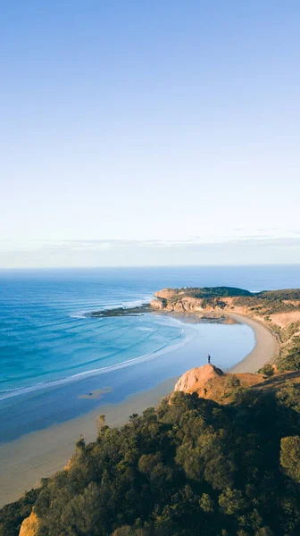 Fantastisk Antenn Utsikt Över Vågorna Och Stranden Great Ocean Road — Stockfoto