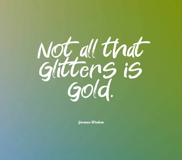 All Glitters Gold Quot Gradient Green Background — Stock Photo, Image