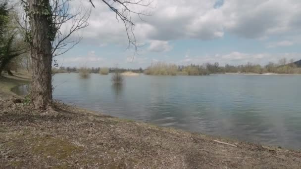 Bela Paisagem Com Rio Lago Fundo — Vídeo de Stock