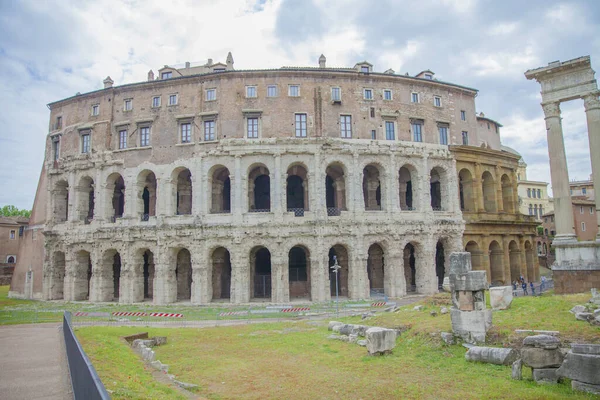 Αρχαίο Θέατρο Του Μάρκελλου Στη Ρώμη Ιταλία — Φωτογραφία Αρχείου