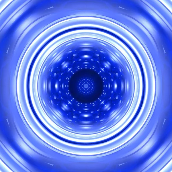 Abstract Blue Mandala Geometric Pattern — Stock Photo, Image