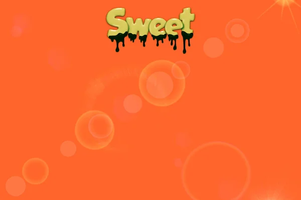 Abstract Orange Texture Baubles Text Sweet Top — Stock Photo, Image
