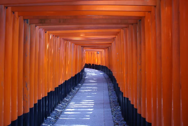Uma Bela Foto Santuário Raposa Kyoto Fushimi Inari Japão — Fotografia de Stock