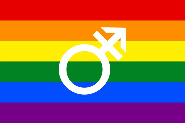Illustration Rainbow Lgbt Flag Transgender Icon — Stock Photo, Image