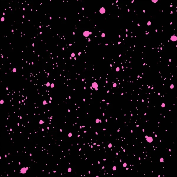 Patrón Cosmos Con Puntos Rosados Sobre Fondo Negro — Foto de Stock