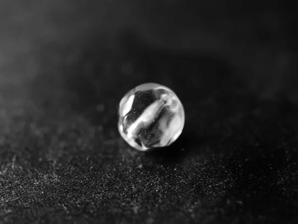 Grayscale Closeup Shot Small Bead — Stock Photo, Image