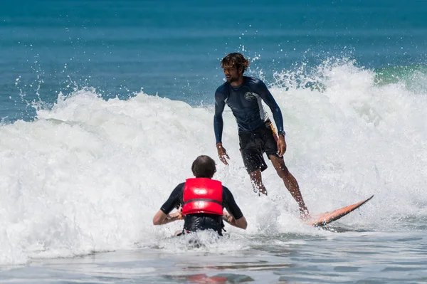 Varkala India Mar 2020 Photographer Lying Waters His Underwater Housing — Stock Photo, Image