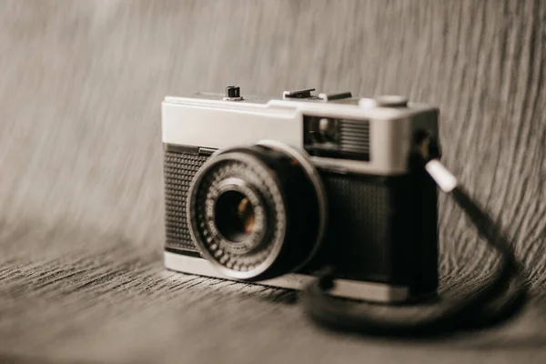 Closeup Shot Film Camera Textured Background — Stock Photo, Image