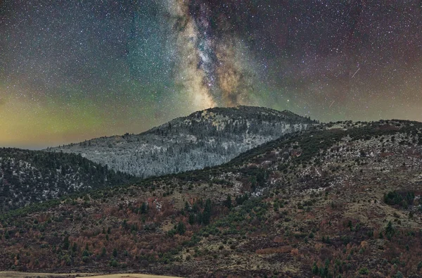 Vía Láctea Cielo Nocturno Estrellado — Foto de Stock